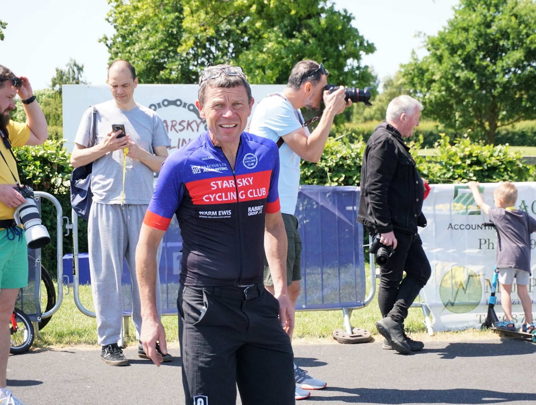 Starsky Cycling Club president at an event